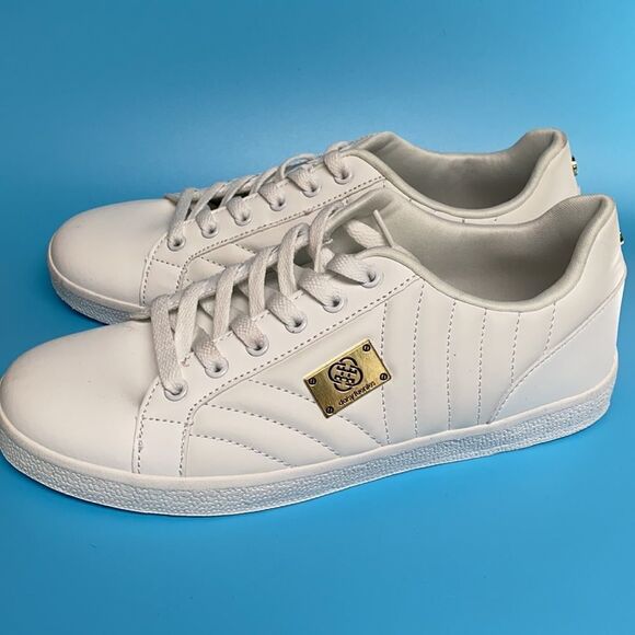 New Daisy Fuentes Tali white leather sneakers 8 1/2 - Picture 4 of 9